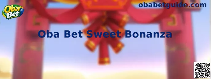 Interface ilustrativa do jogo Oba Bet Sweet Bonanza com símbolos coloridos